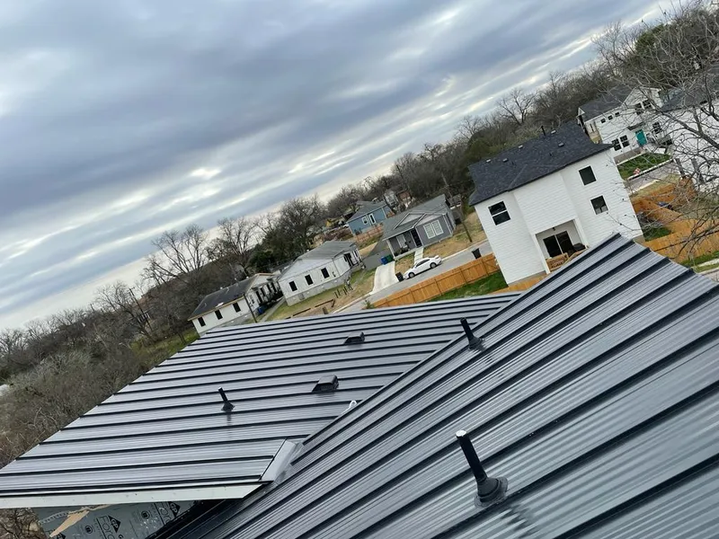 Standing seam metal roof panels with vents for Skylight Repair in San Marcos